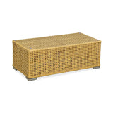 Rustic PE Rattan Weave Outdoor Coffee Table – 1-Tier Waterproof Design, Perfect for Patio & Garden
