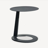 Corrosion-Resistant Round Outdoor End Table – Minimalist 1-Tier Design with Durable Aluminum Frame for Garden & Balcony