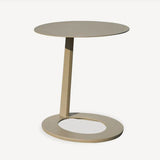 Corrosion-Resistant Round Outdoor End Table – Minimalist 1-Tier Design with Durable Aluminum Frame for Garden & Balcony
