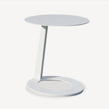 Corrosion-Resistant Round Outdoor End Table – Minimalist 1-Tier Design with Durable Aluminum Frame for Garden & Balcony