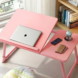 Nordic Contemporary Desk – Carbon Steel & MDF, Rectangular, Foldable, Angle-Adjustable, 2-Tray Saucer, Ideal for Study