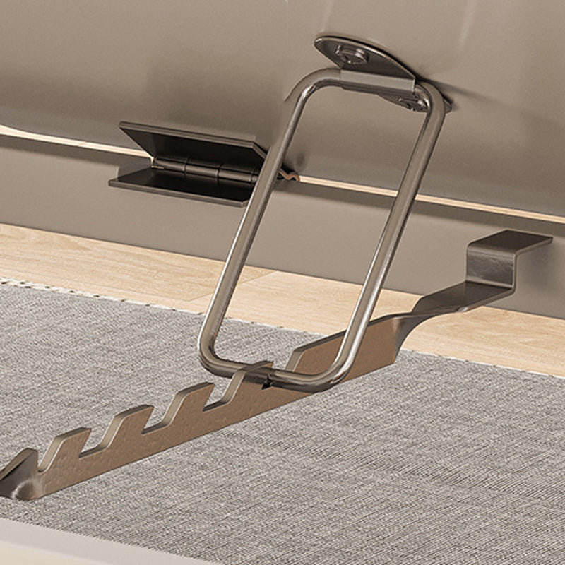 Nordic Contemporary Desk – Carbon Steel & MDF, Rectangular, Foldable, Angle-Adjustable, 2-Tray Saucer, Ideal for Study