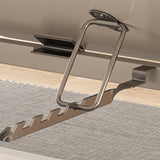 Nordic Contemporary Desk – Carbon Steel & MDF, Rectangular, Foldable, Angle-Adjustable, 2-Tray Saucer, Ideal for Study