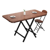 Modern Minimalist Foldable Dining Table - Square/Rectangular MDF Top with Steel Frame, Seats 1-8