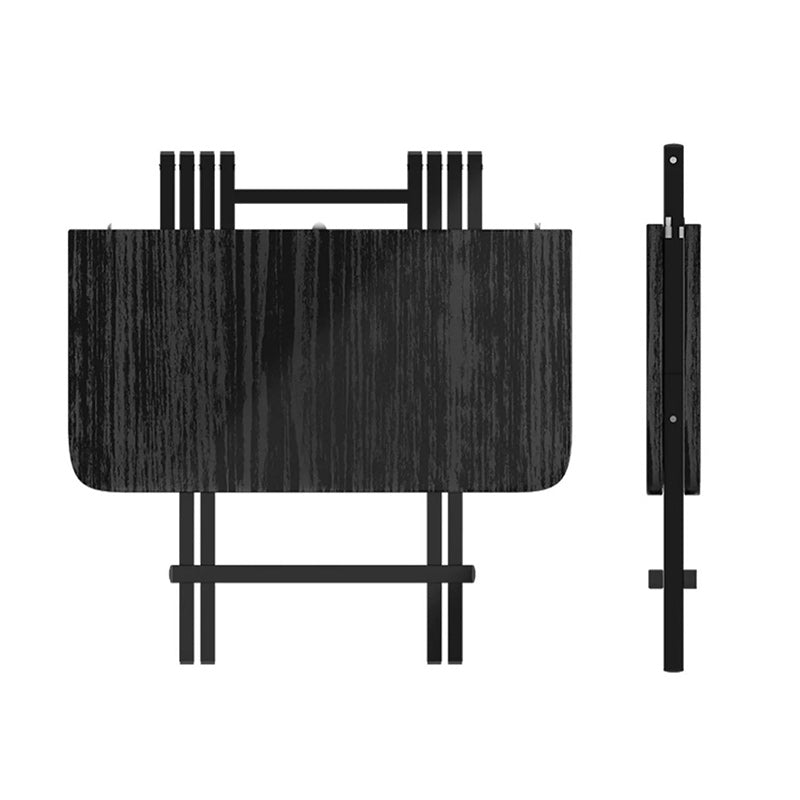 Modern Minimalist Foldable Dining Table - Square/Rectangular MDF Top with Steel Frame, Seats 1-8