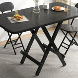 Modern Minimalist Foldable Dining Table - Square/Rectangular MDF Top with Steel Frame, Seats 1-8