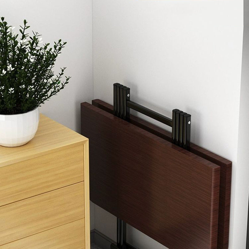 Modern Minimalist Foldable Dining Table - Square/Rectangular MDF Top with Steel Frame, Seats 1-8