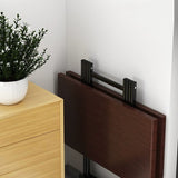 Modern Minimalist Foldable Dining Table - Square/Rectangular MDF Top with Steel Frame, Seats 1-8