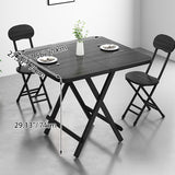 Modern Minimalist Foldable Dining Table - Square/Rectangular MDF Top with Steel Frame, Seats 1-8