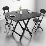 Modern Minimalist Foldable Dining Table - Square/Rectangular MDF Top with Steel Frame, Seats 1-8