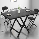 Modern Minimalist Foldable Dining Table - Square/Rectangular MDF Top with Steel Frame, Seats 1-8