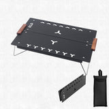 Modern Industrial Aluminum Rectangular Openwork Foldable Outdoor Dining Table for Two