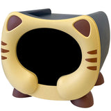 Contemporary PP Kids Nightstand with Cartoon Cat Design, Single Storage, Stackable, Bedside Table