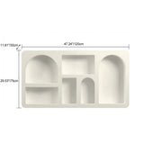 Contemporary Scandinavian Rectangular Side Table with Storage Cabinets (4/5/6 Compartments) for Living Room