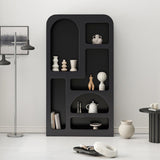 Contemporary Scandinavian Rectangular Side Table with Storage Cabinets (4/5/6 Compartments) for Living Room