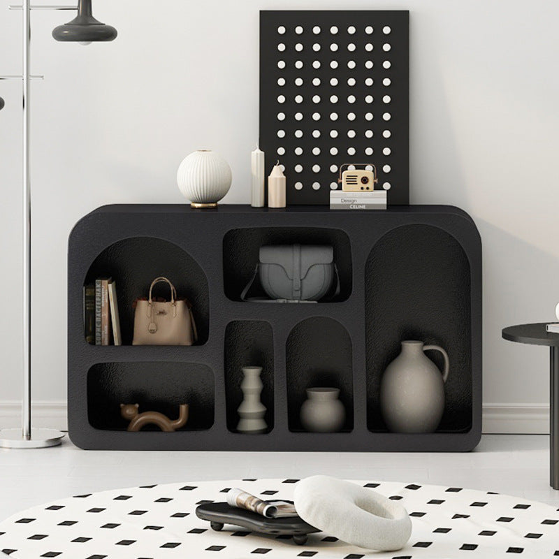 Contemporary Scandinavian Rectangular Side Table with Storage Cabinets (4/5/6 Compartments) for Living Room