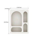 Contemporary Scandinavian Rectangular Side Table with Storage Cabinets (4/5/6 Compartments) for Living Room