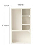 Contemporary Scandinavian Rectangular Side Table with Storage Cabinets (4/5/6 Compartments) for Living Room