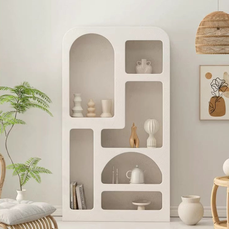 Contemporary Scandinavian Rectangular Side Table with Storage Cabinets (4/5/6 Compartments) for Living Room