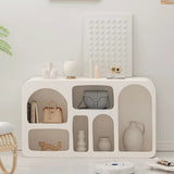 Contemporary Scandinavian Rectangular Side Table with Storage Cabinets (4/5/6 Compartments) for Living Room