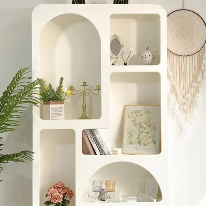 Contemporary Scandinavian Rectangular Side Table with Storage Cabinets (4/5/6 Compartments) for Living Room