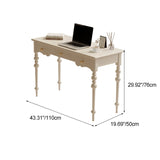 Timeless Traditional French Oak Copper Rectangular Desk & Roman Column Chair Set for Home Office