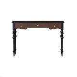 Timeless Traditional French Oak Copper Rectangular Desk & Roman Column Chair Set for Home Office