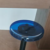 Luxurious Modern Acrylic & Carbon Steel Round Bar Stool for Dining Room