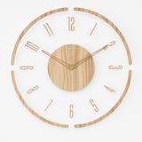 Scandinavian Wooden Wall Clock - Minimalist Nordic Design