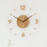 Scandinavian Wooden Wall Clock - Minimalist Nordic Design