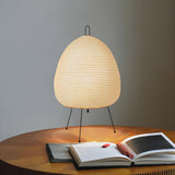 Akari-Style Japanese Rice Paper Table Lamp with Wabi-Sabi Design