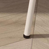 Contemporary Bow-Knot Lambswool Vanity Stool with Iron Frame, Backrest, Armless for Bedroom