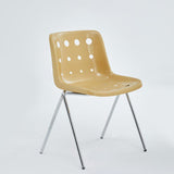 Contemporary Creative Macarons Hole PP Iron Dining Chair Backrest Armless For Dining Room