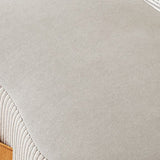 Contemporary Nordic Cuboid Footstool – Portable, Backless & Armless with Flannelette Tech Fabric on Solid Wood for Living Room