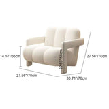 Sleek Modern Nordic Flannelette Solid Wood Sofa with Backrest and Armrest for Living Room