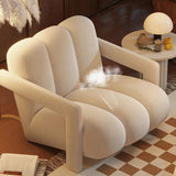 Sleek Modern Nordic Flannelette Solid Wood Sofa with Backrest and Armrest for Living Room