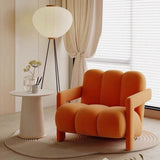 Sleek Modern Nordic Flannelette Solid Wood Sofa with Backrest and Armrest for Living Room