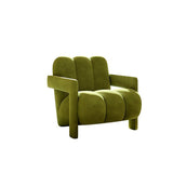 Sleek Modern Nordic Flannelette Solid Wood Sofa with Backrest and Armrest for Living Room