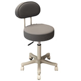 Contemporary Nordic Round Cushion Vanity Stool – Leather and Nylon Upholstery, Armless Design for Bedroom