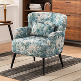 Traditional French-Style Carbon Steel & Solid Wood Fabric Sofa with Backrest and Armrests for Living Room