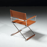 Modern Minimalist Square Cross Faux Saddle Leather Stainless Steel Dining Chair Backrest Armrest For Dining Room