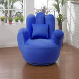 Contemporary Five-Finger Palm Armrest Sofa Backrest – Fabric Upholstery, Solid Wood Frame with Iron Accents, Swivel for Living Room