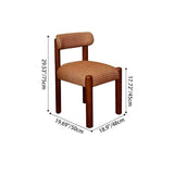 Traditional French Square Upholstered Plaid Cotton Linen Iron Dining Chair Backrest Armless For Dining Room