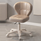 Ergonomic Adjustable Desk Chair with Contoured PU Leather Foam Cushioned Seat, Iron Frame, Backrest and Armrests – Modern Home Office