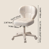 Ergonomic Adjustable Desk Chair with Contoured PU Leather Foam Cushioned Seat, Iron Frame, Backrest and Armrests – Modern Home Office