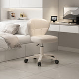 Ergonomic Adjustable Desk Chair with Contoured PU Leather Foam Cushioned Seat, Iron Frame, Backrest and Armrests – Modern Home Office