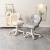 Ergonomic Adjustable Desk Chair with Contoured PU Leather Foam Cushioned Seat, Iron Frame, Backrest and Armrests – Modern Home Office