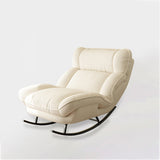 Modern Nordic Velvet Rocking Chair with Adjustable Backrest – Armless Design, Foam Cushion, Carbon Steel Frame for Living Room