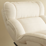 Modern Nordic Velvet Rocking Chair with Adjustable Backrest – Armless Design, Foam Cushion, Carbon Steel Frame for Living Room