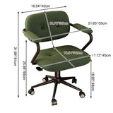 Modern Minimalist Liftable & Adjustable Desk Chair with Foam Cushions, Stainless Steel Frame, Square Corduroy Upholstery, Backrest and Armrests – Movable, Ideal for Bedroom